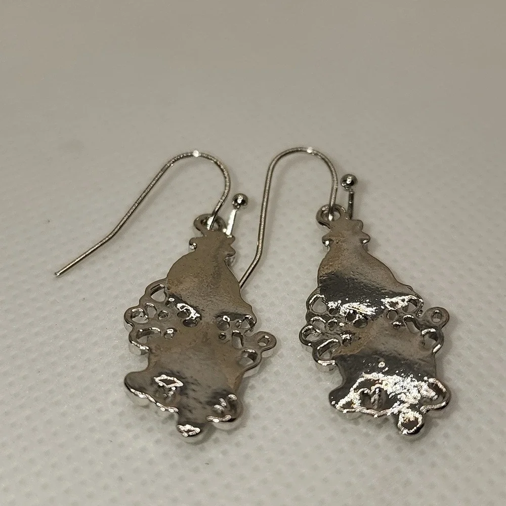 Elegant Silver and Yellow Teardrop Earrings‎